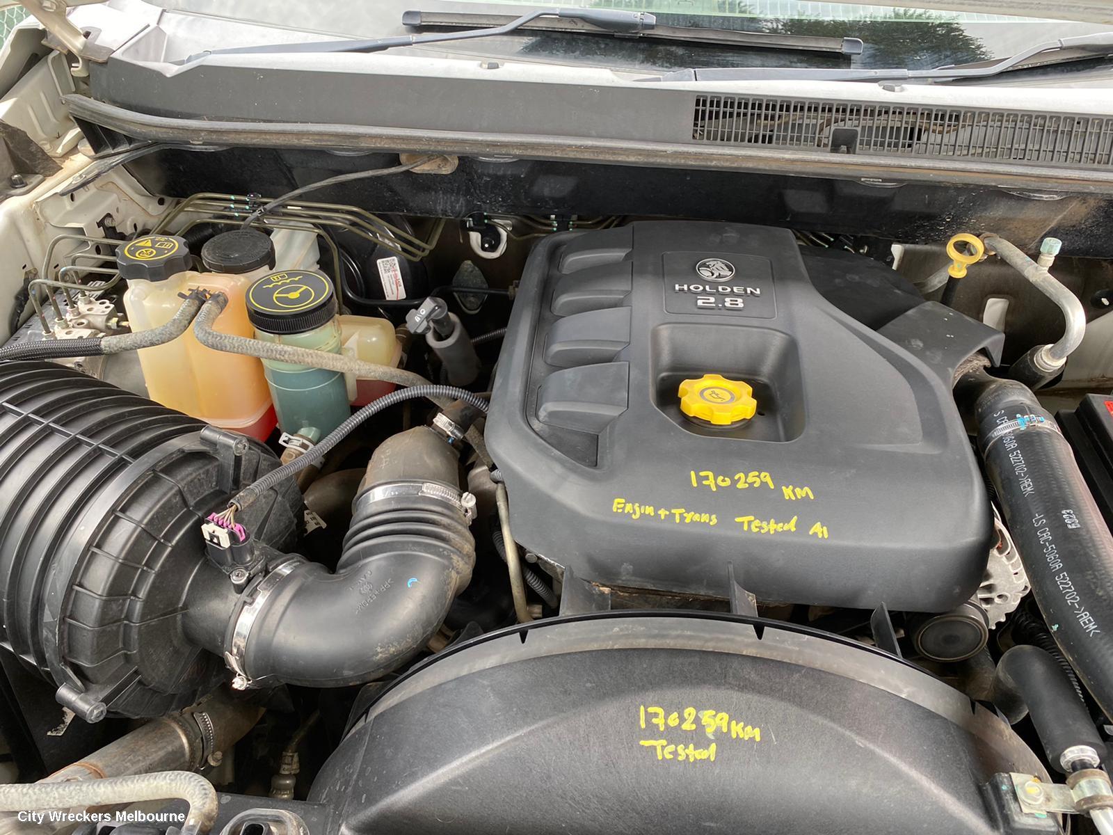 HOLDEN COLORADO TRANS/GEARBOX, AUTO, RWD, DIESEL, 2.8, APR, TURBO, 6 SPEED, RG, 01/2012 - 06/2016