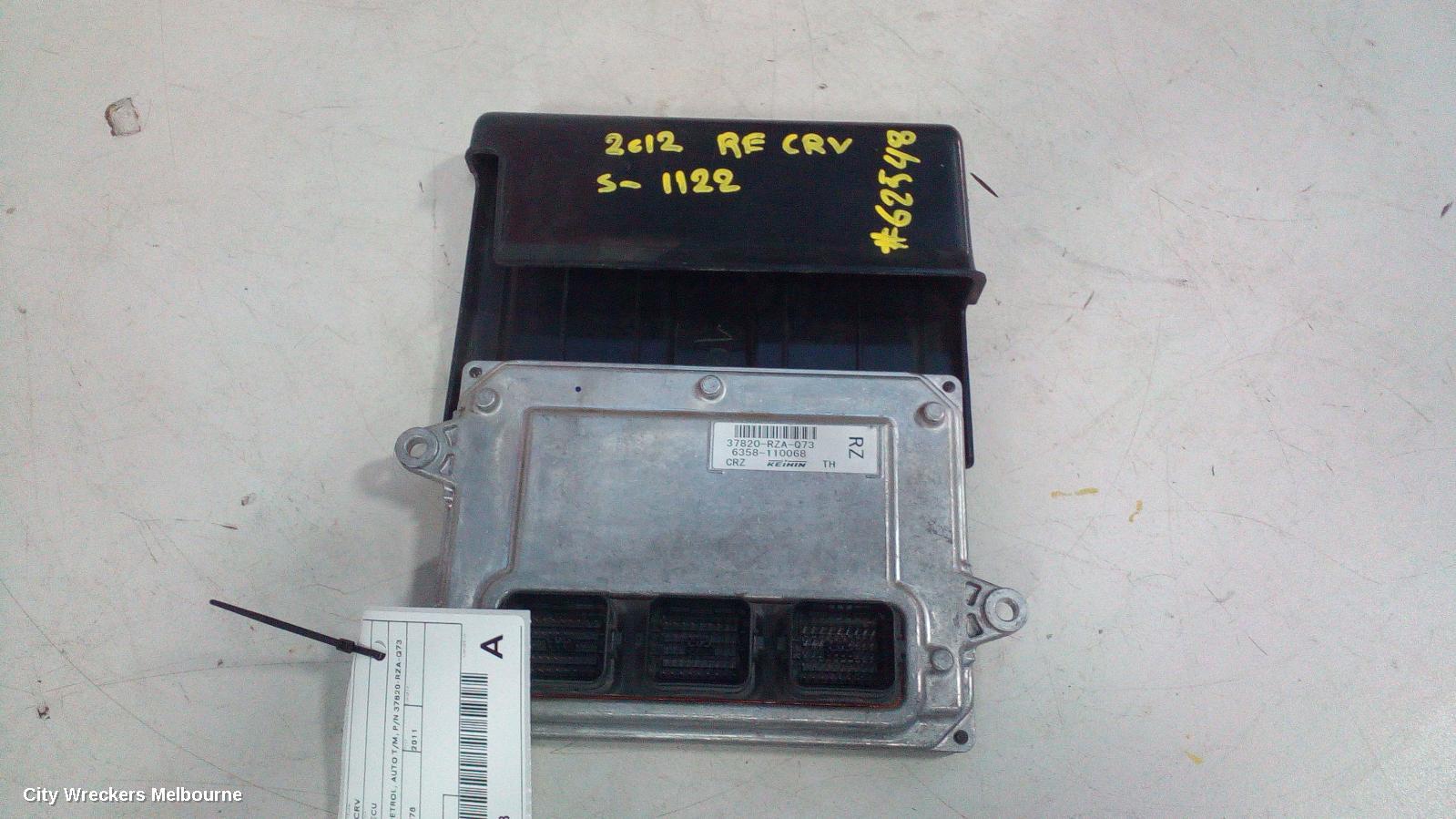 HONDA CRV ECU, ENGINE ECU, 2.4, PETROL, AUTO T/M, P/N 37820-RZA-Q73 RE, ECU ONLY, 02/2007 - 10/2012