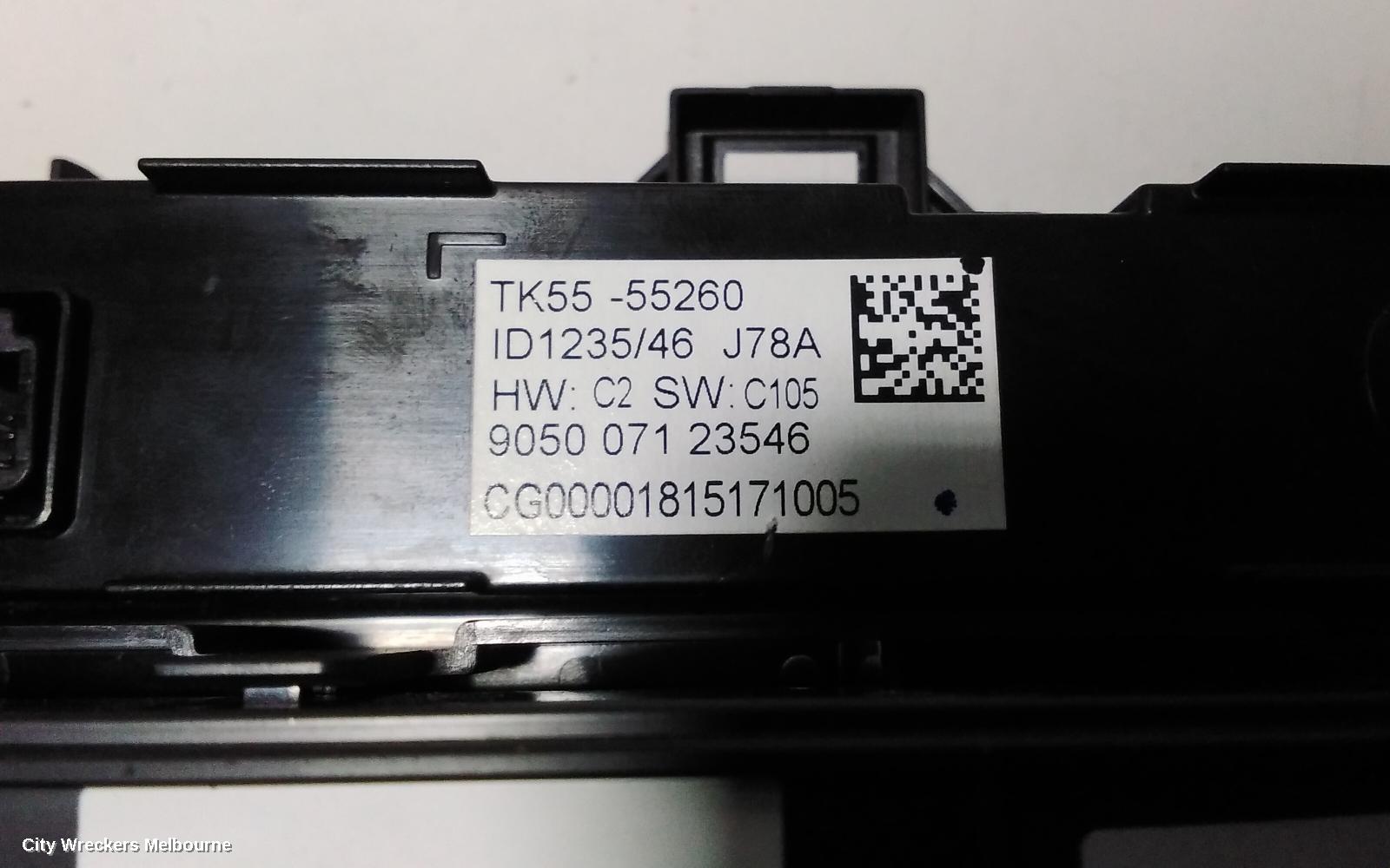 MAZDA CX9 HEATER/AC CONTROLS, FRONT, THREE ZONE CLIMATE CONTROL, NON HEATED SEAT TYPE, TC, SPORT, 07/2016 ONWARDS