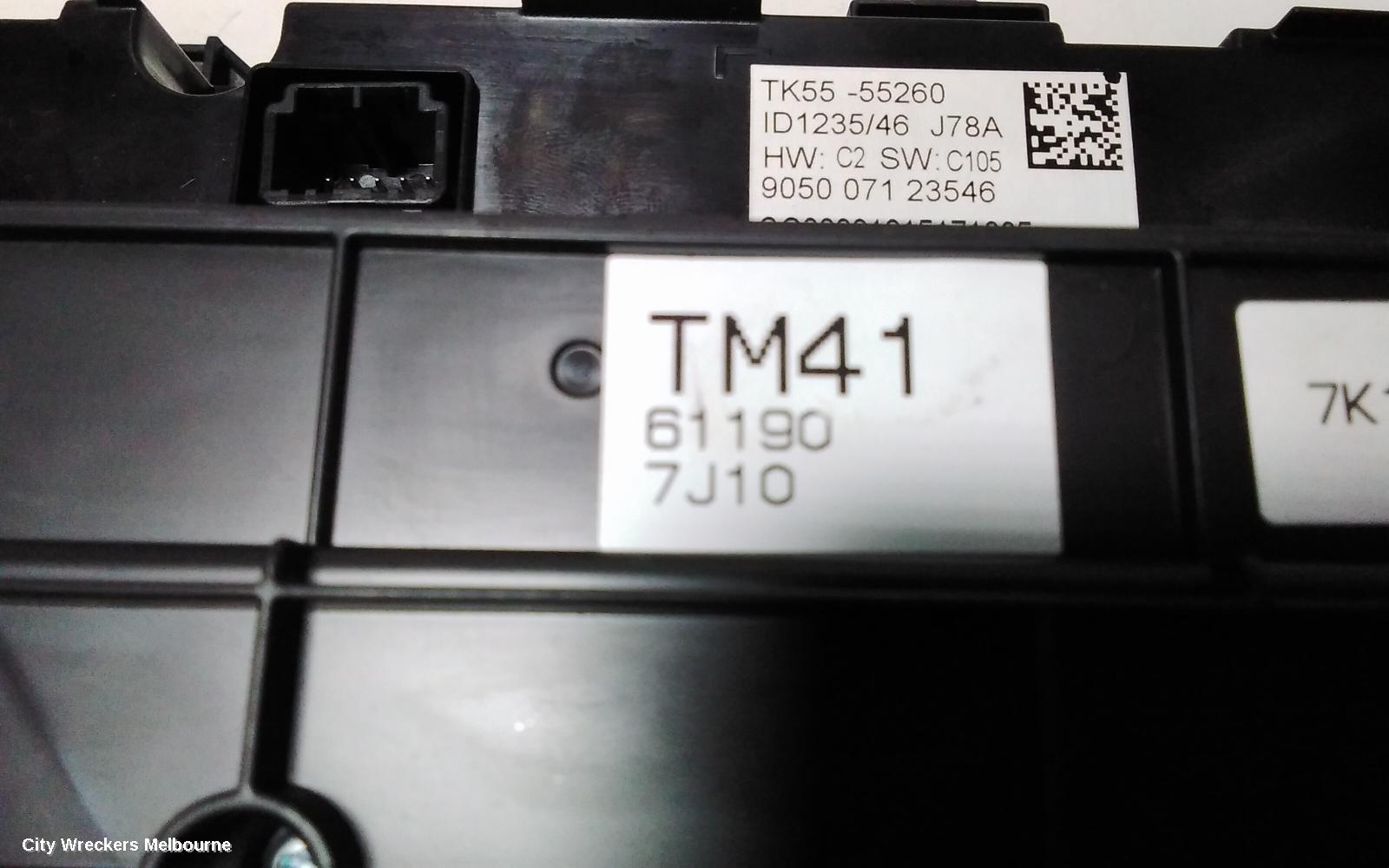 MAZDA CX9 HEATER/AC CONTROLS, FRONT, THREE ZONE CLIMATE CONTROL, NON HEATED SEAT TYPE, TC, SPORT, 07/2016 ONWARDS