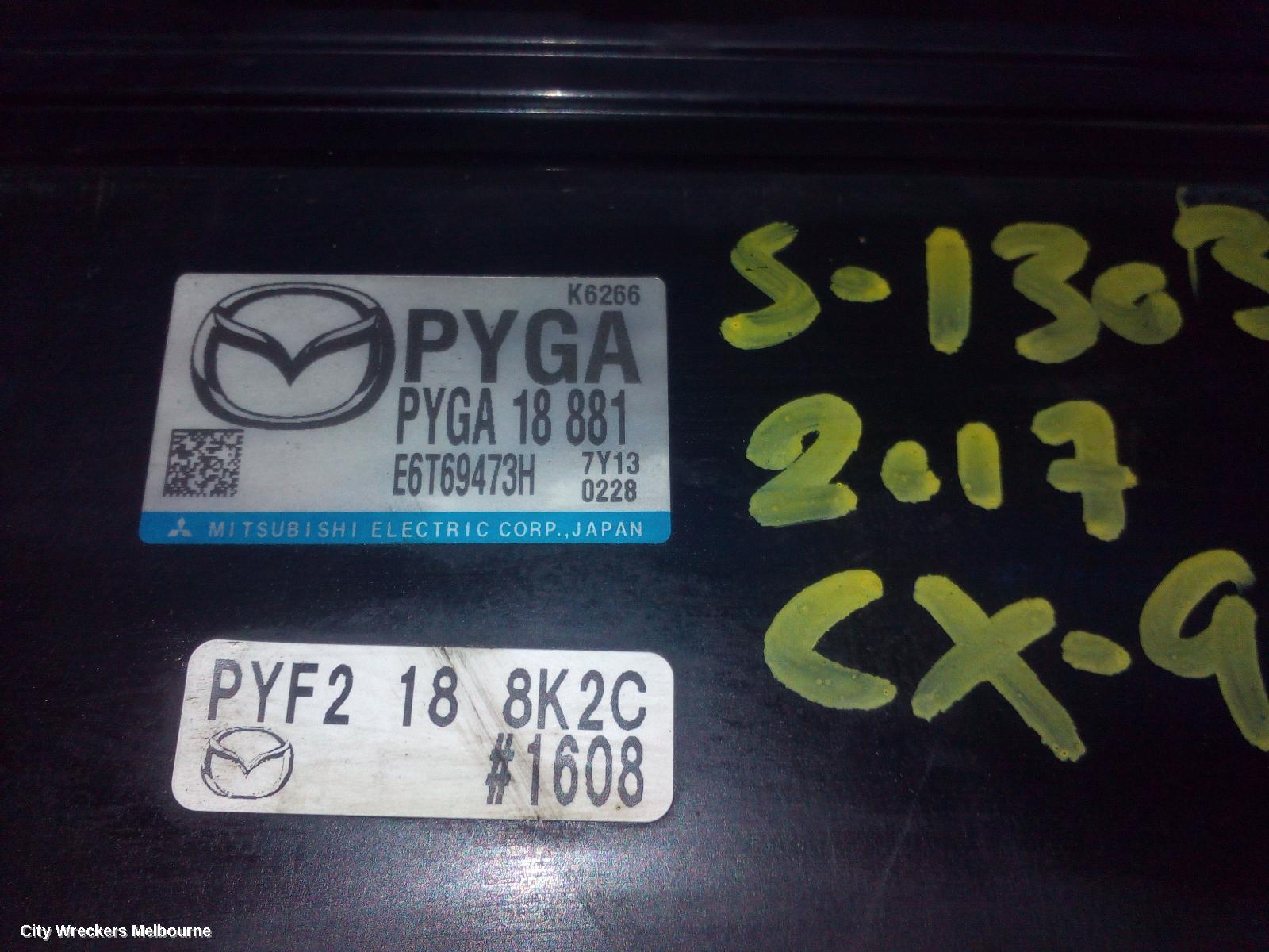 MAZDA CX9 ECU, ENGINE ECU, 2.5, PETROL, TURBO, ECU ONLY, TC, 07/2016 ONWARDS