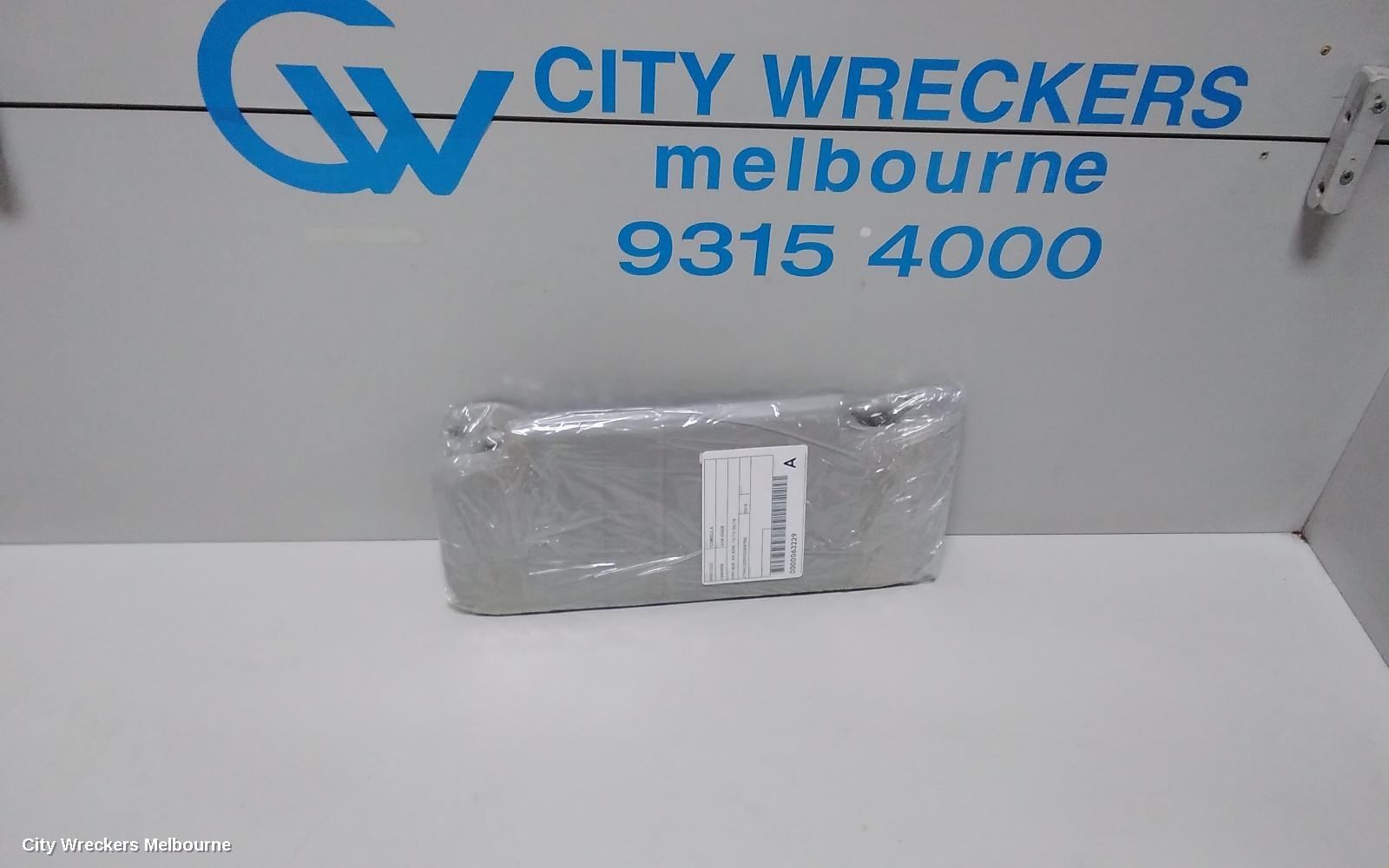 TOYOTA COROLLA SUNVISOR, ZRE182R, RH SIDE, 10/2012 - 06/2018