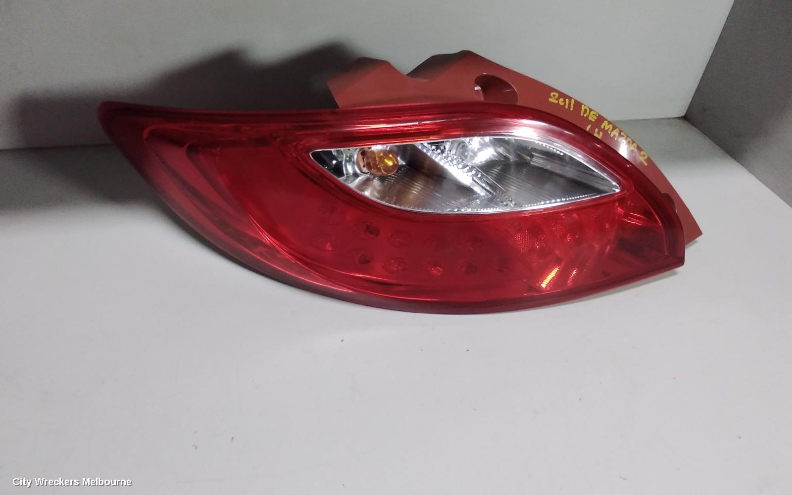 MAZDA 2 LEFT TAILLIGHT, DJ, HATCH, HALOGEN TYPE, 09/2014 ONWARDS