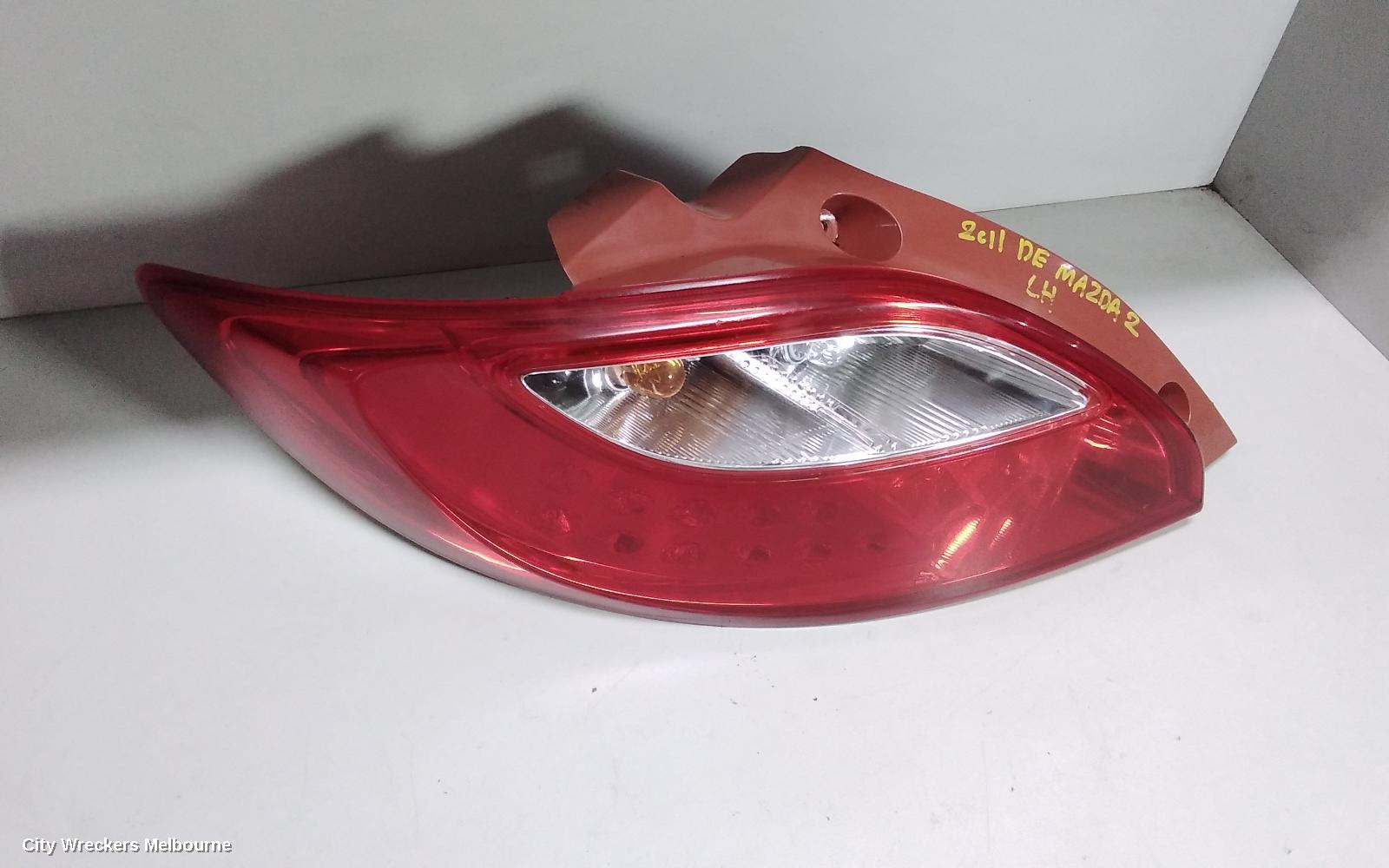 MAZDA 2 LEFT TAILLIGHT, DJ, HATCH, HALOGEN TYPE, 09/2014 ONWARDS