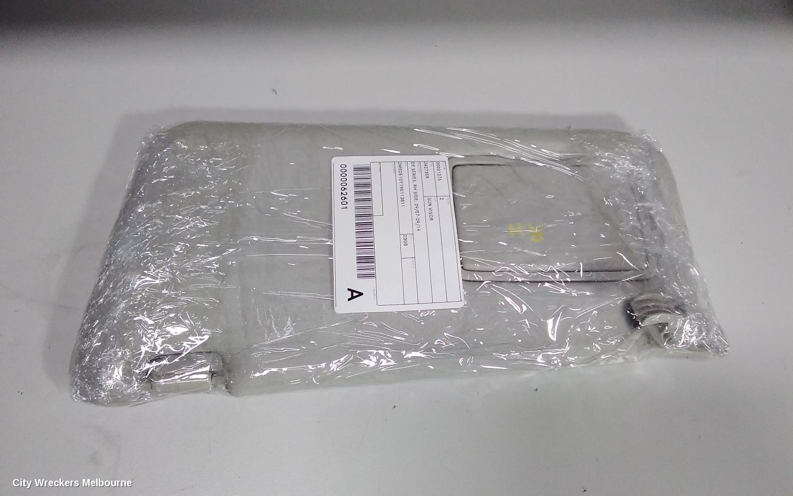MAZDA 2 SUNVISOR, DE SERIES, RH SIDE, 09/2007 - 09/2014