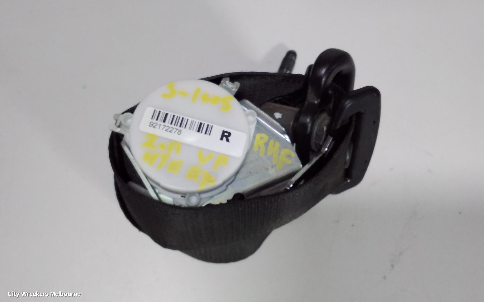 HOLDEN COMMODORE SEATBELT/STALK, RH FRONT, SEAT BELT ONLY, VE, 08/2006 - 04/2013