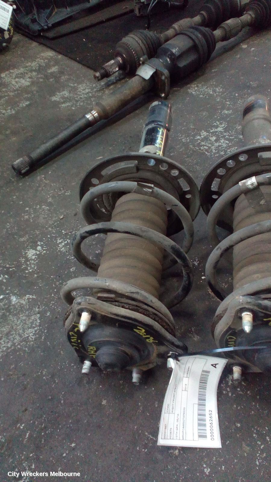 HONDA CIVIC RIGHT FRONT STRUT, 10TH GEN, 05/2016 - 08/2021