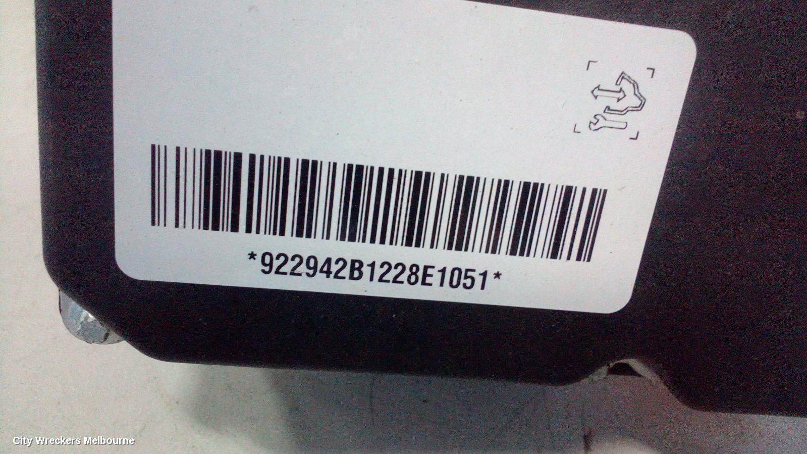 HOLDEN COMMODORE ABS PUMP/MODULATOR, VE, NON TRACTION CONTROL TYPE, 08/2006 - 04/2013