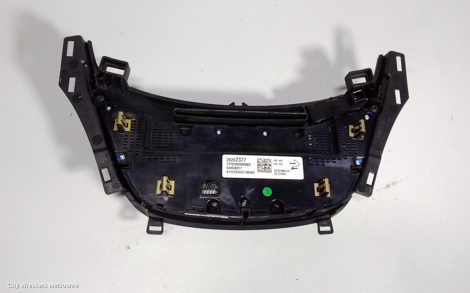 HOLDEN INSIGNIA HEATER/AC CONTROLS, GA, 02/2015 - 01/2017