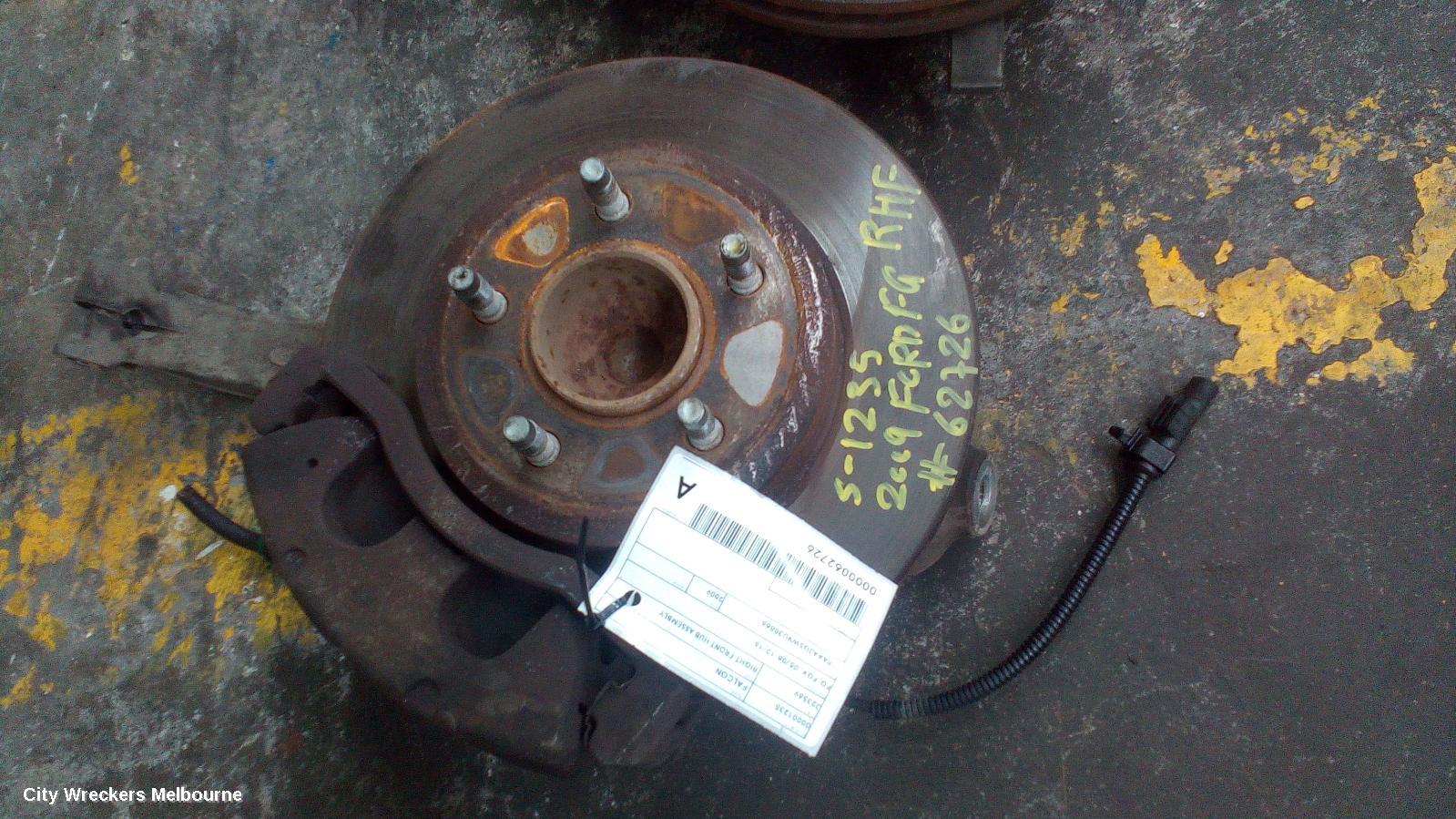 FORD FALCON RIGHT FRONT HUB ASSEMBLY, FG-FGX, 05/2008 - 12/2016