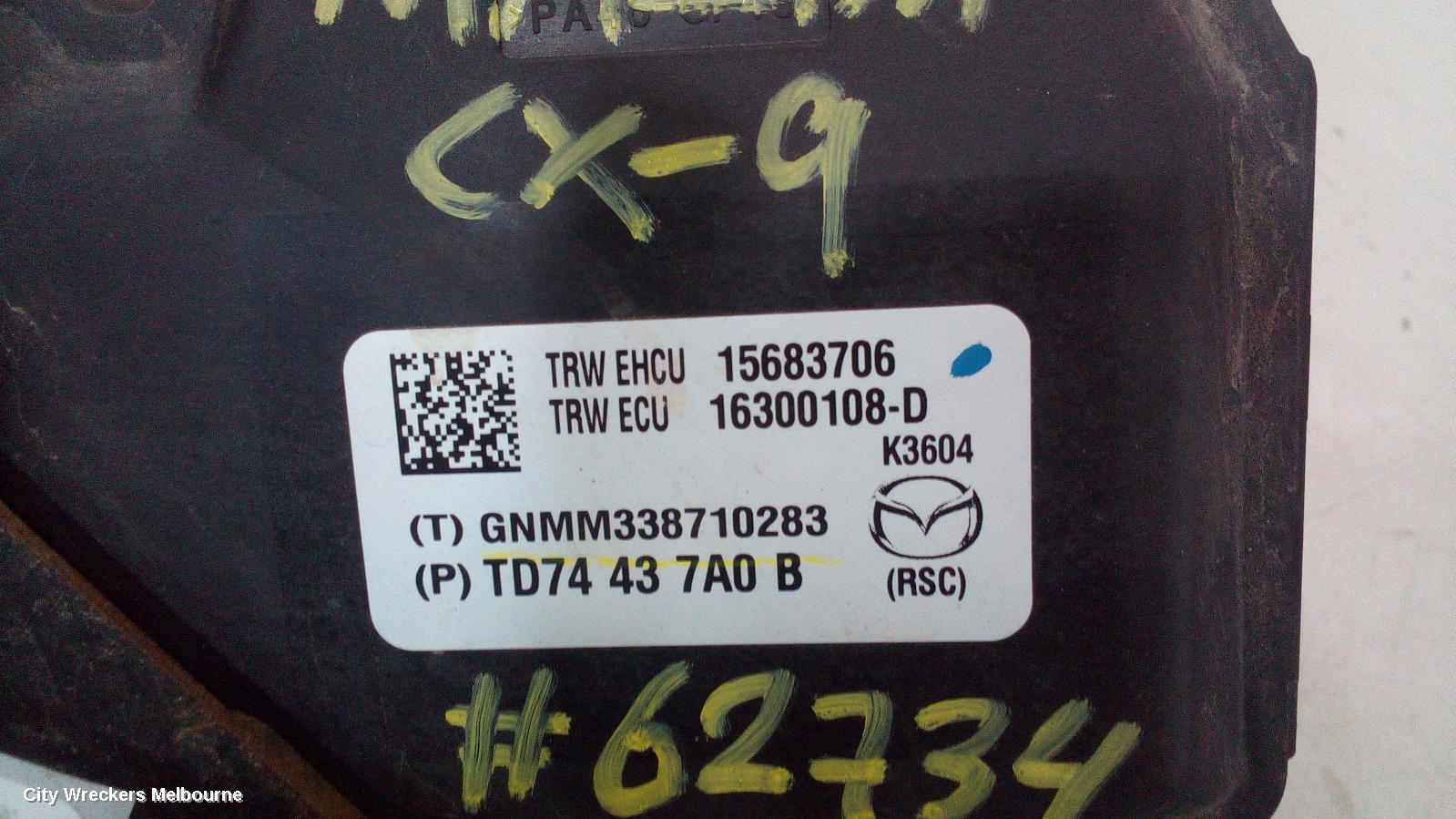 MAZDA CX9 ABS PUMP/MODULATOR, TB, 12/2007 - 12/2015