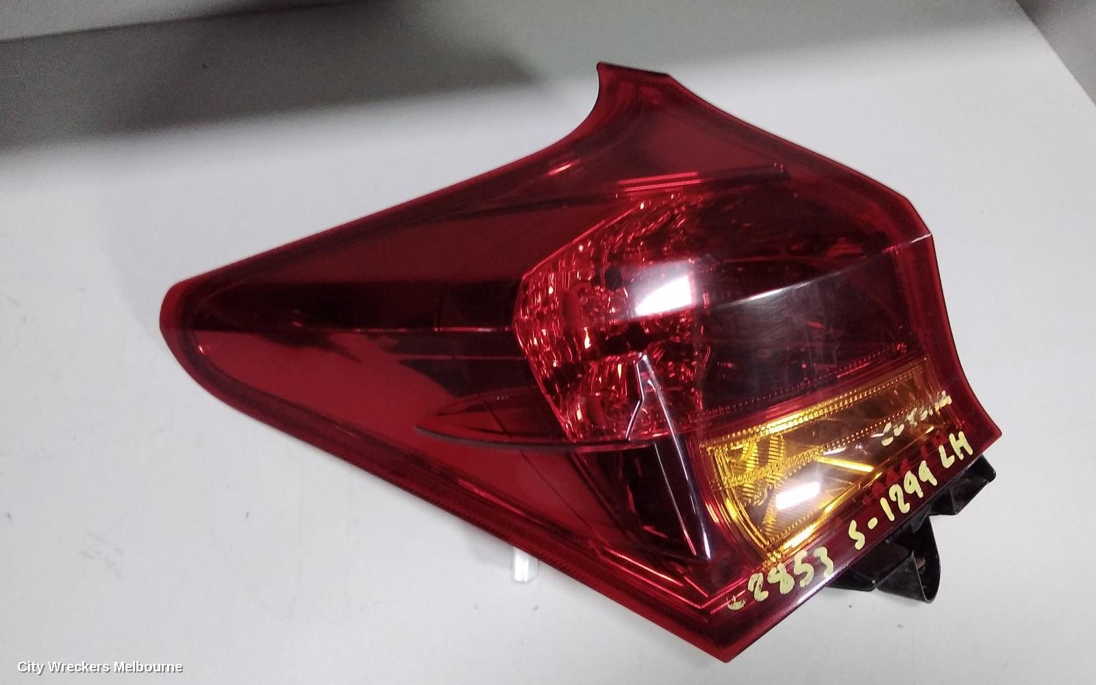 TOYOTA COROLLA LEFT TAILLIGHT, ZRE182R, HATCH, 10/2012 - 03/2015