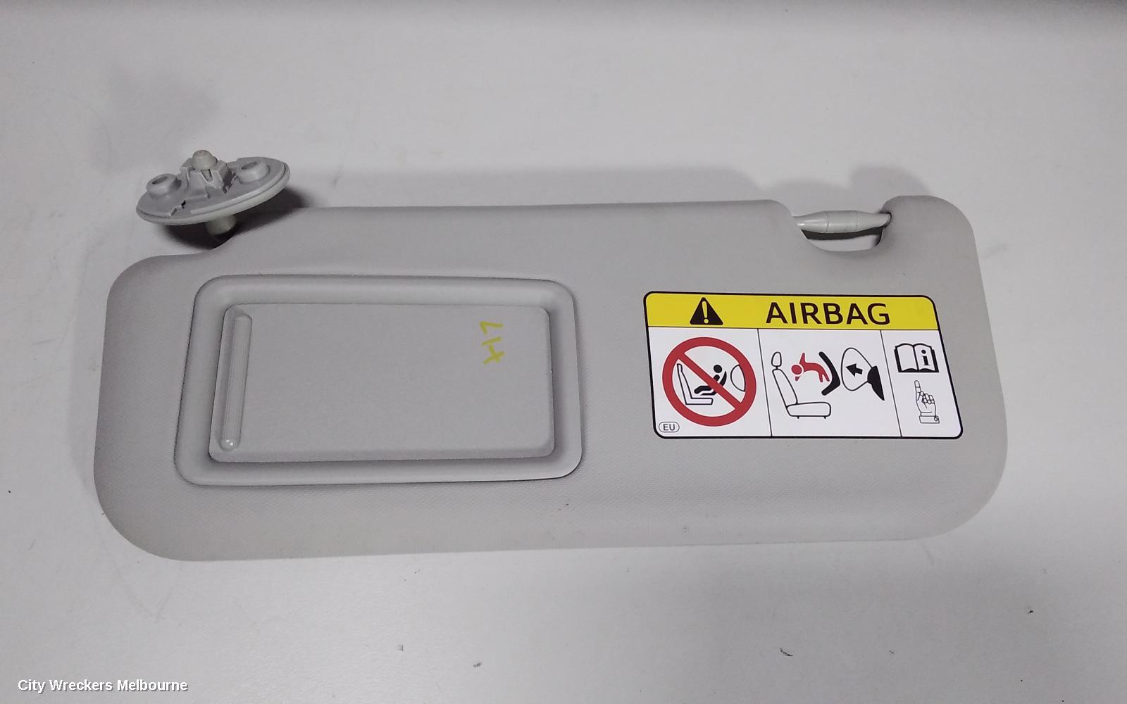 TOYOTA COROLLA SUNVISOR, ZRE182R, LH SIDE, 10/2012 - 06/2018
