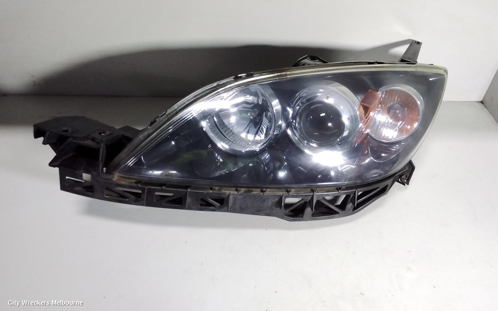 MAZDA 3 LEFT HEADLAMP, BK, SEDAN, NON HID, MANUAL ADJUST TYPE, 10/2003 - 04/2009