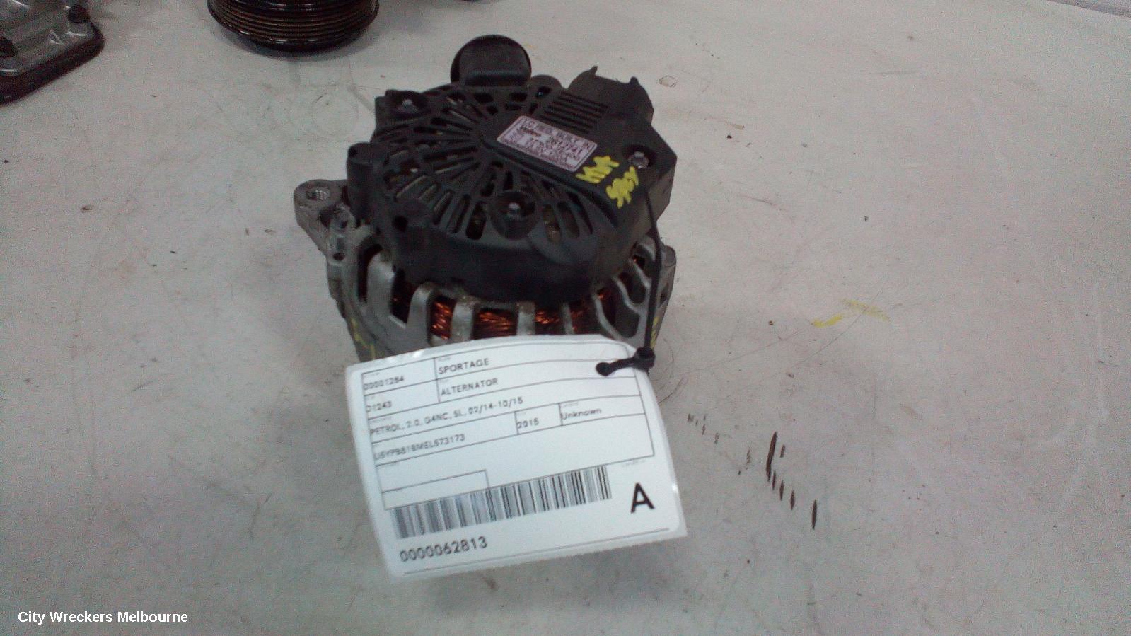 KIA SPORTAGE ALTERNATOR, PETROL, 2.0, G4NC, SL, 02/2014 - 10/2015