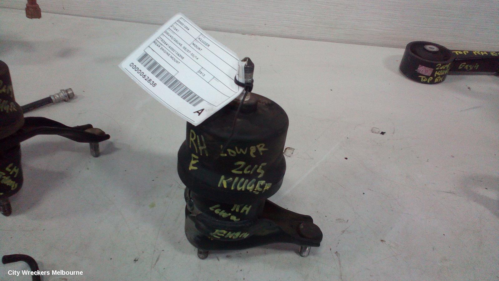 TOYOTA KLUGER MOUNT, ENGINE MOUNT, LEFT, PETROL, 3.5, 2GR-FE, GSU40-GSU45, 05/2007 - 02/2014