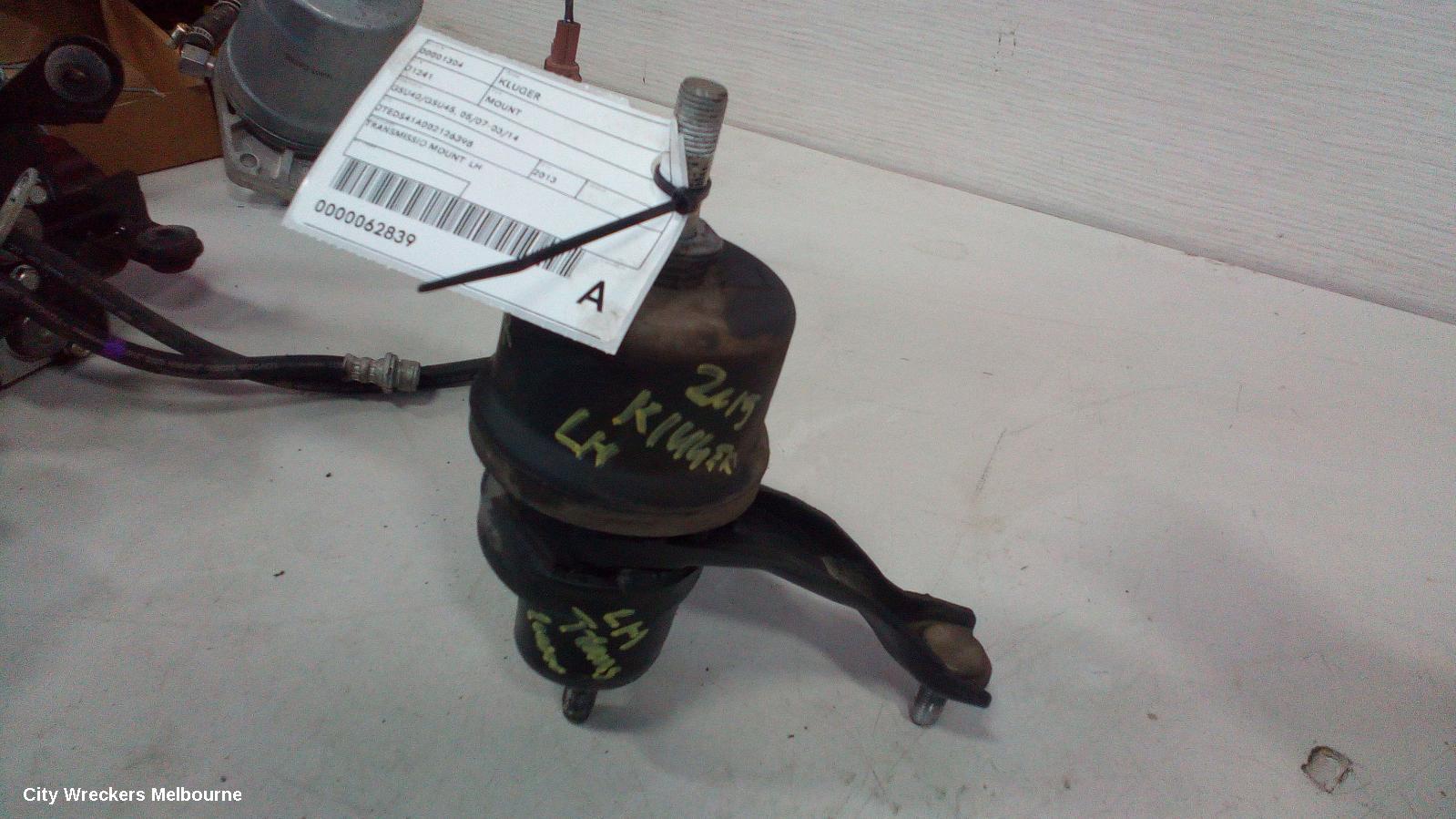 TOYOTA KLUGER MOUNT, ENGINE MOUNT, RIGHT, PETROL, 3.5, 2GR-FE, GSU40-GSU45, 05/2007 - 02/2014