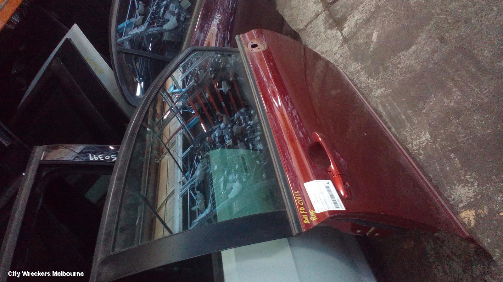 HONDA CIVIC RIGHT FRONT DOOR, 8TH GEN, SEDAN/HYBRID, 02/2006 - 12/2011
