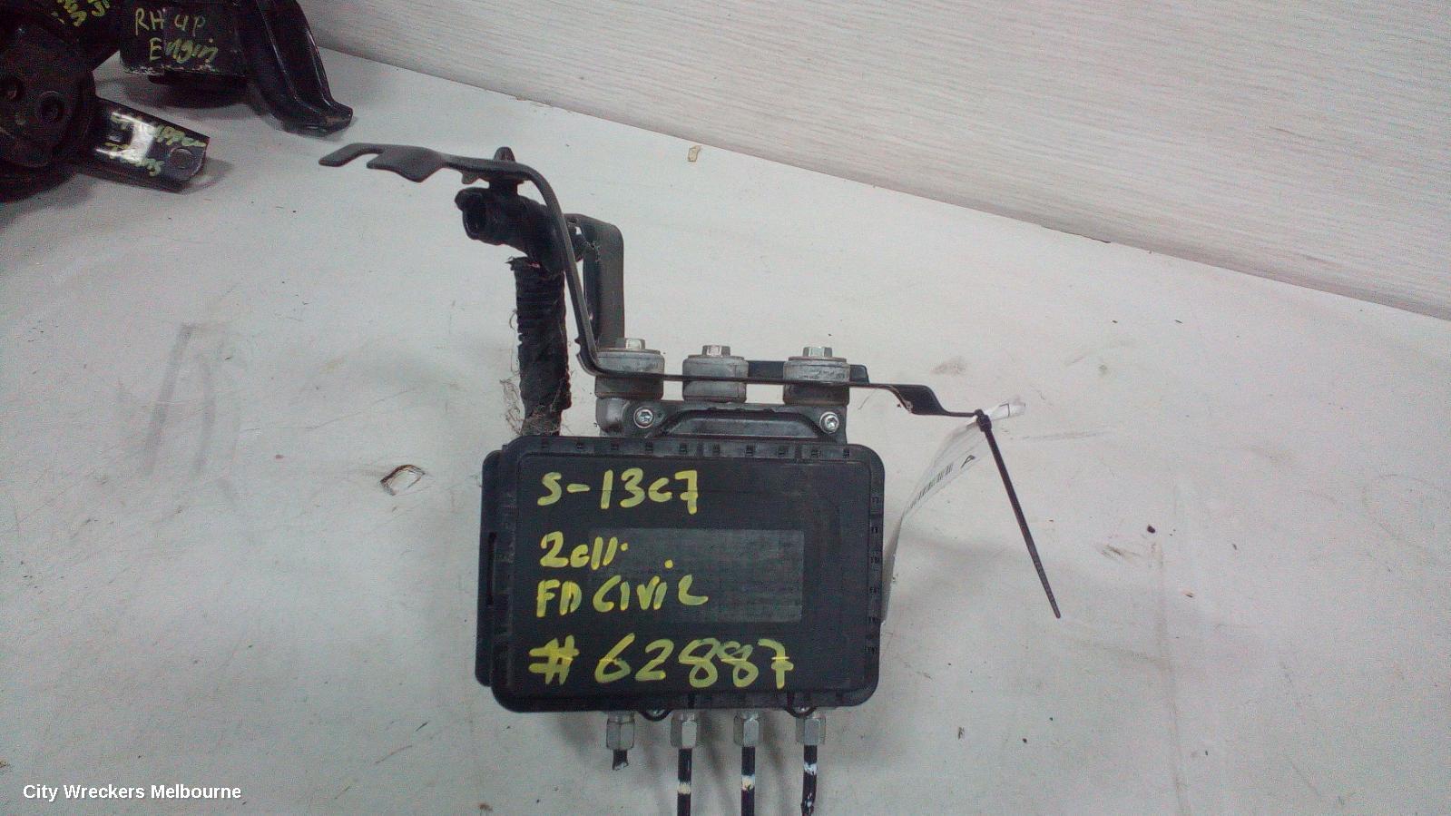 HONDA CIVIC ABS PUMP/MODULATOR, 8TH GEN, PETROL, P/N, 57110SNG955, NISSIN TYPE, 02/2006 - 12/2011