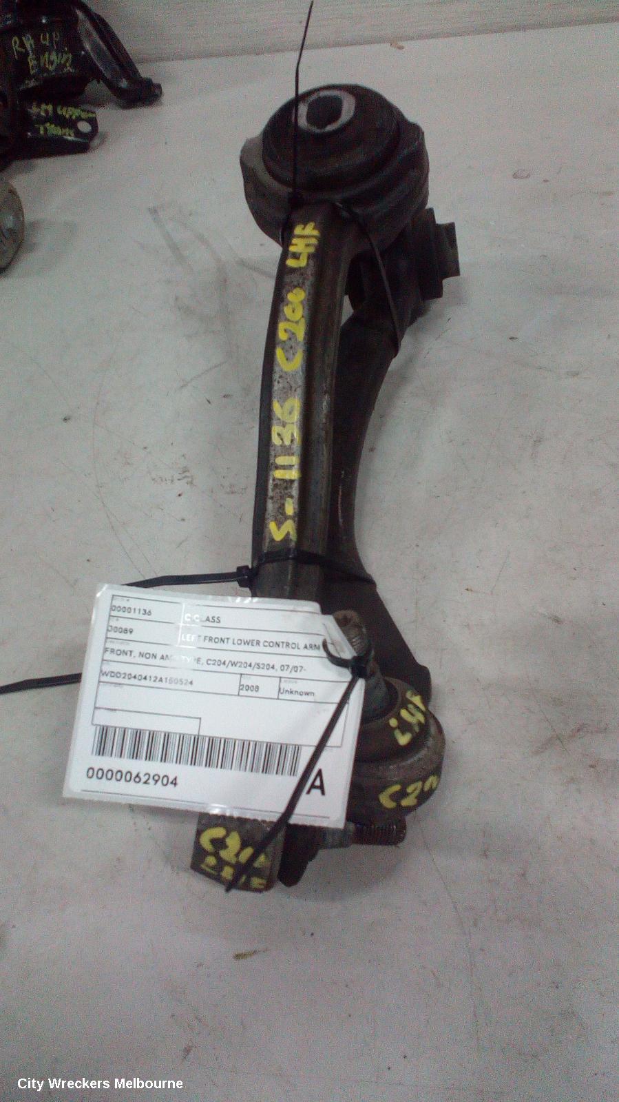 MERCEDES C CLASS LEFT FRONT LOWER CONTROL ARM, FRONT, NON AMG TYPE, C204/W204/S204, 07/2007 ONWARDS