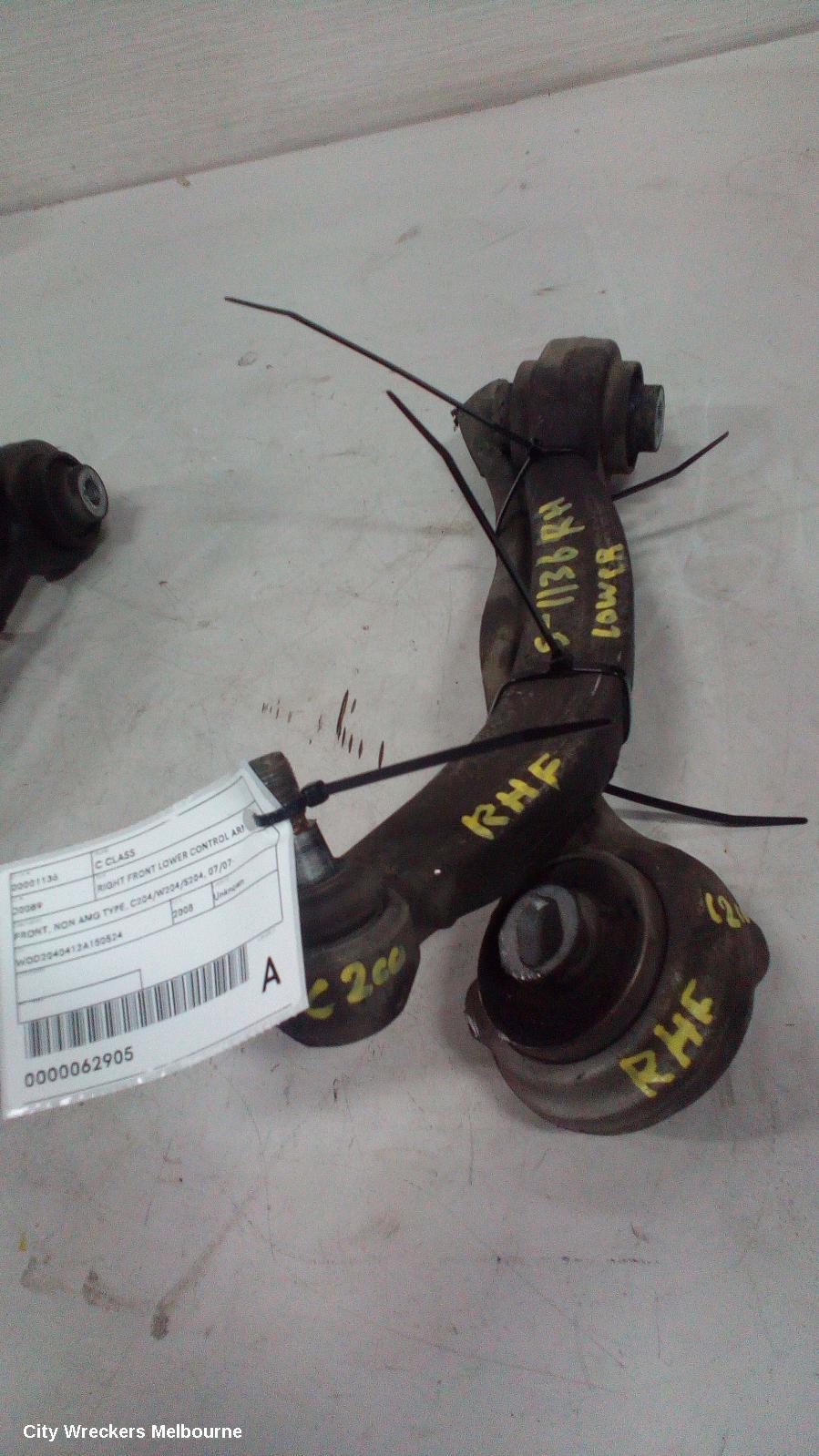 MERCEDES C CLASS RIGHT FRONT LOWER CONTROL ARM, FRONT, NON AMG TYPE, C204/W204/S204, 07/2007 ONWARDS