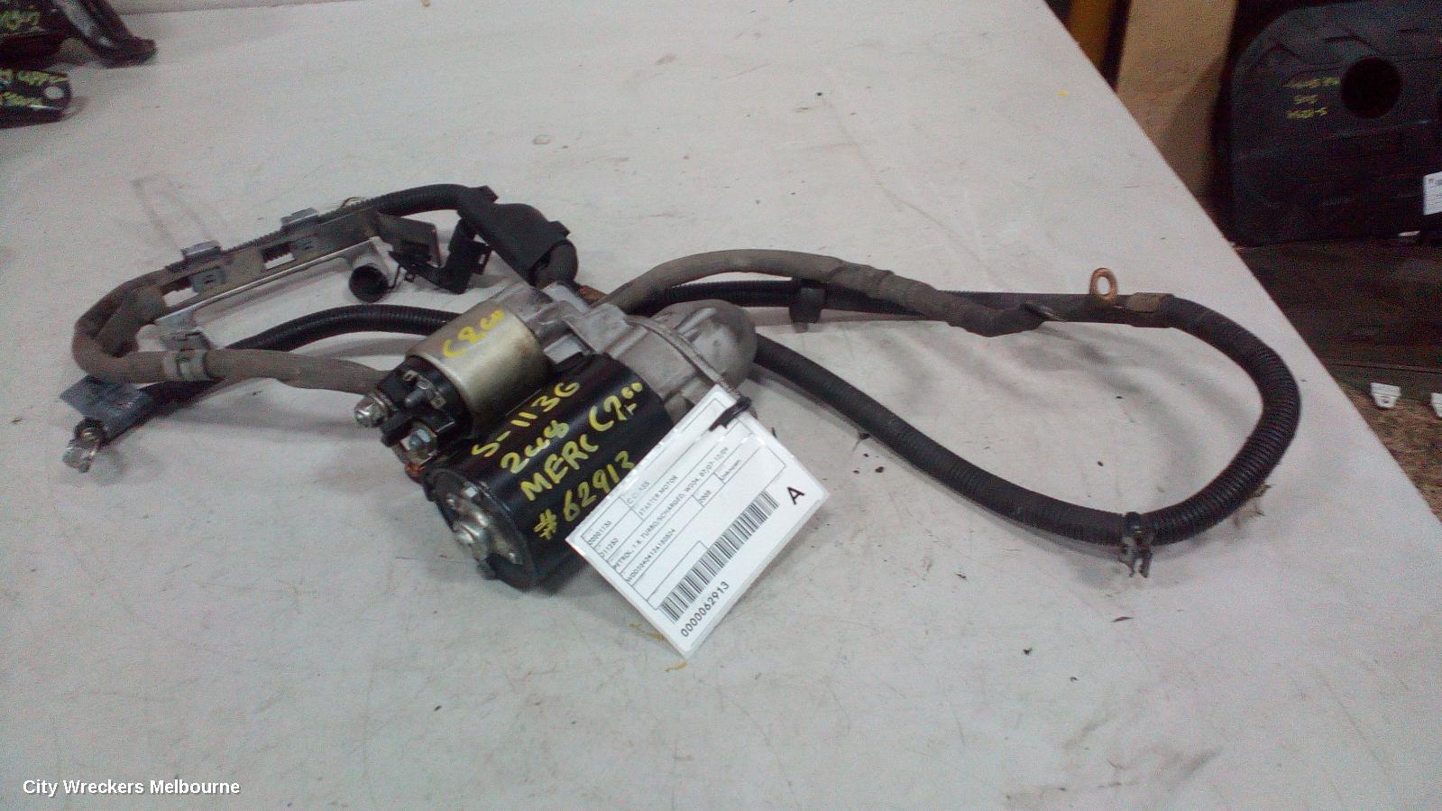 MERCEDES C CLASS STARTER, PETROL, 1.8, TURBO/SCHARGED, W204, 07/2007 - 12/2009
