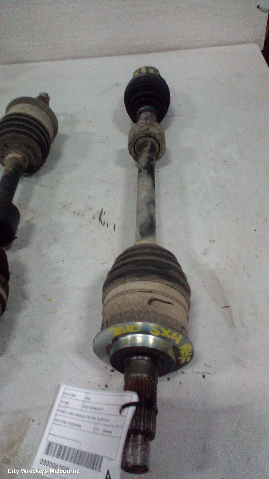 SUZUKI SX4 RIGHT DRIVESHAFT, FRONT, 4WD, J20B, MANUAL T/M, 6 SPEED, 01/2010 - 01/2014