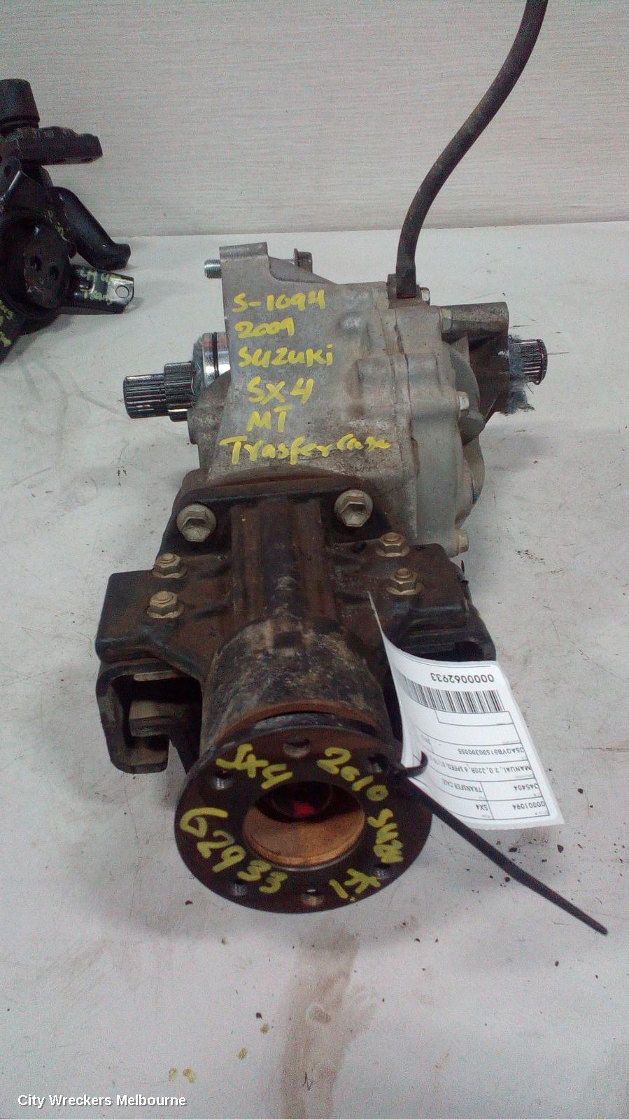 SUZUKI SX4 TRANSFER CASE, MANUAL, 2.0, J20B, 6 SPEED, 01/2010 - 01/2014