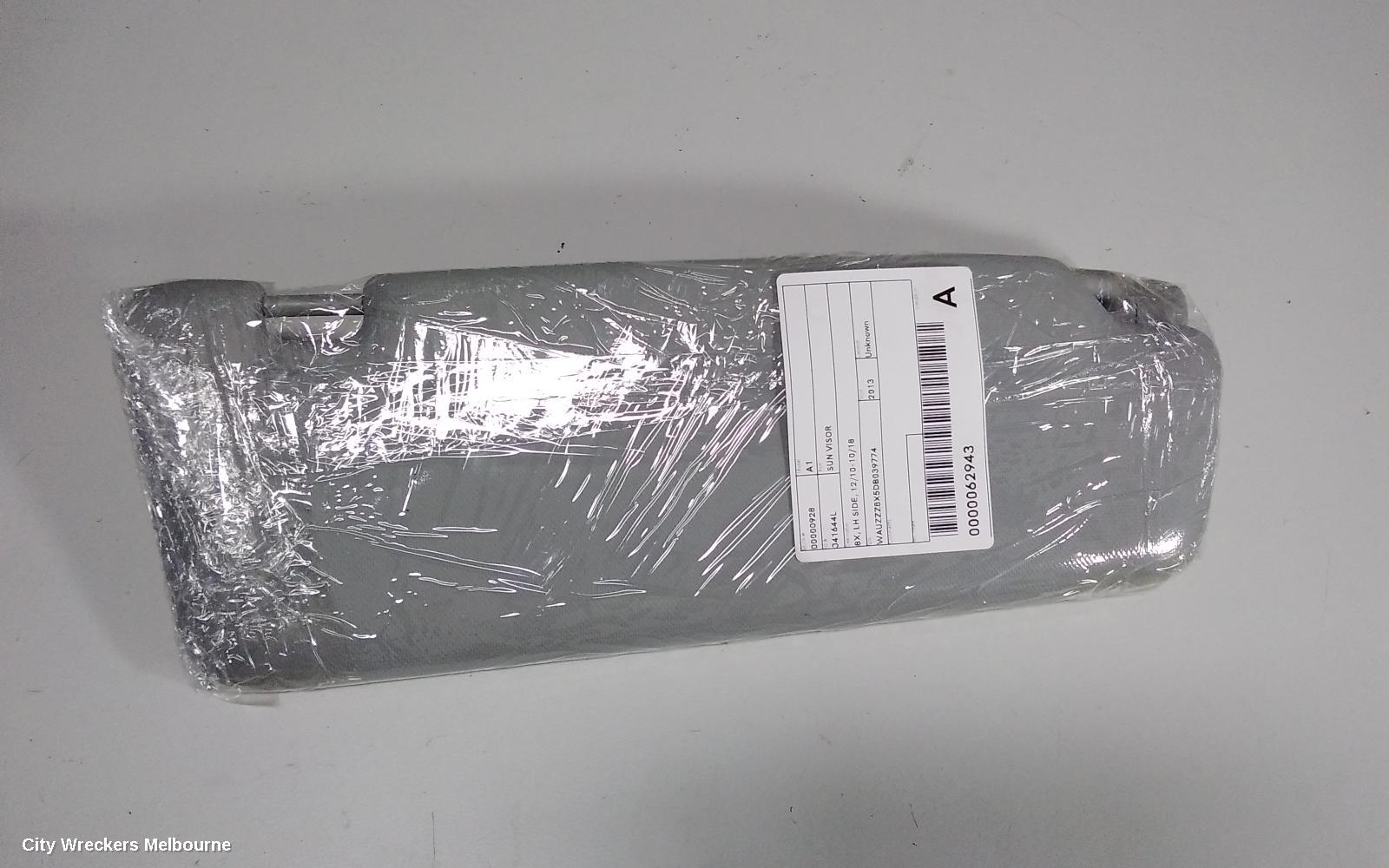 AUDI A1 SUNVISOR, 8X, LH SIDE, GREY TYPE, 12/2010 - 10/2018