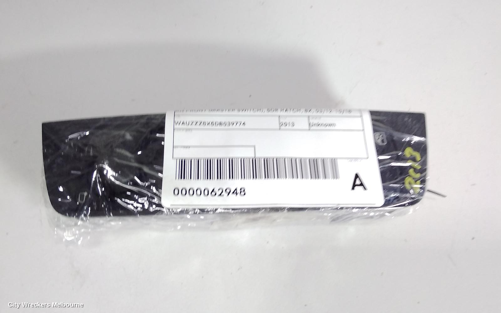 AUDI A1 PWR DR WIND SWITCH, RH FRONT (MASTER SWITCH), 5DR HATCH, 8X, 03/2012 - 10/2018