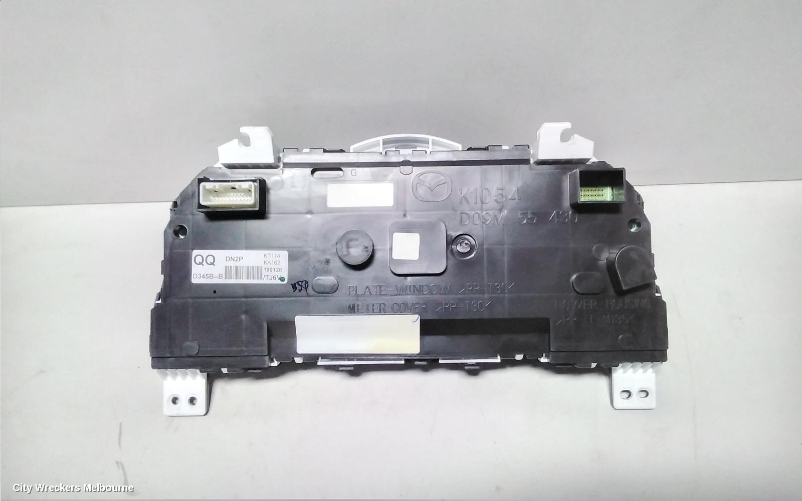 MAZDA CX3 INSTRUMENT CLUSTER, INSTRUMENT CLUSTER, PETROL, AUTO T/M, NEO SPORT/MAXX SPORT, DK, 06/2018 ONWARDS