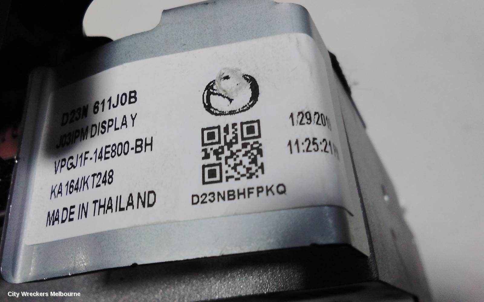 MAZDA CX3 RADIO/CD/DVD/SAT/TV, DISPLAY UNIT, DK, 03/2015 ONWARDS