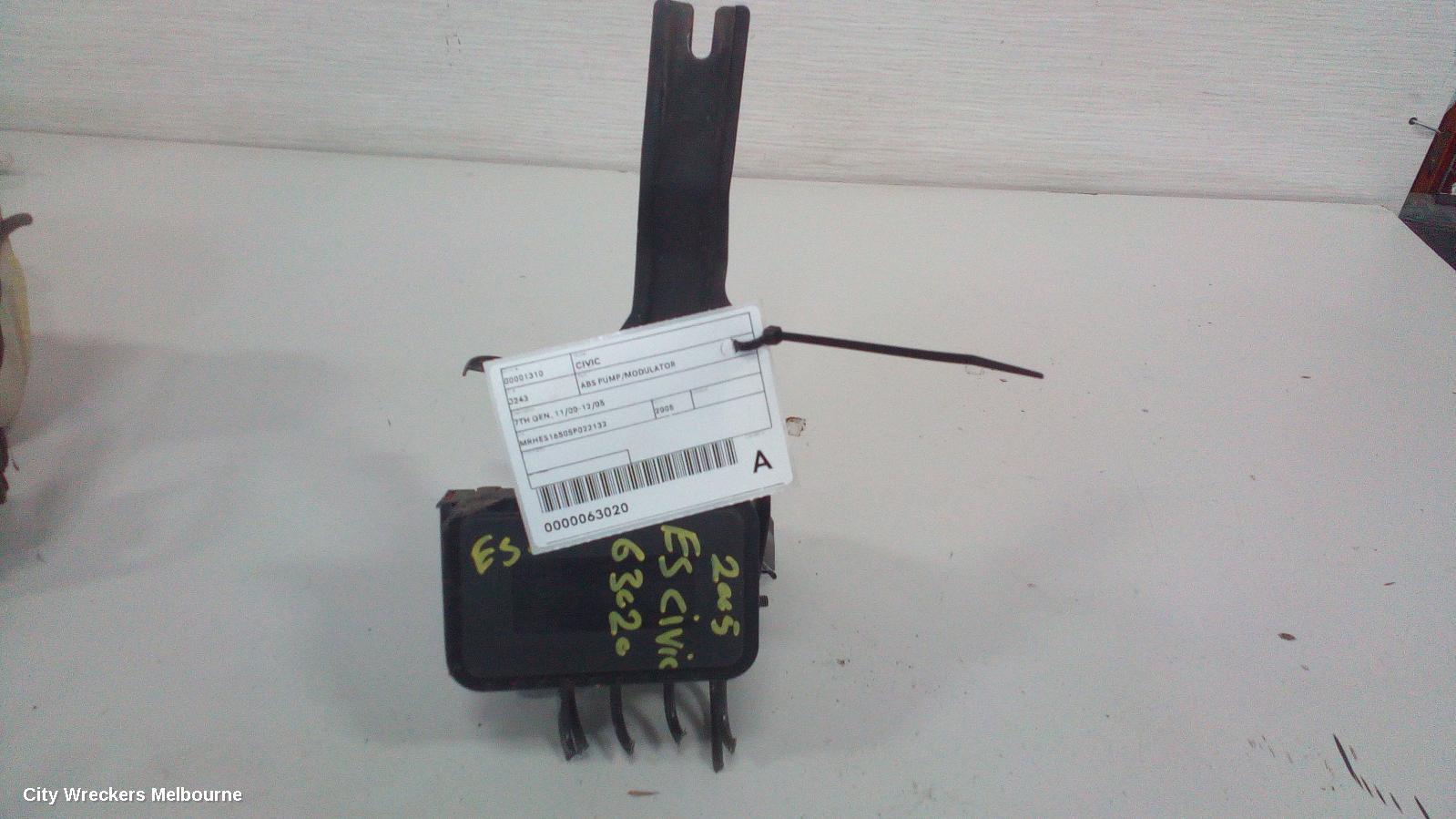 HONDA CIVIC ABS PUMP/MODULATOR, 7TH GEN, 11/2000 - 12/2005