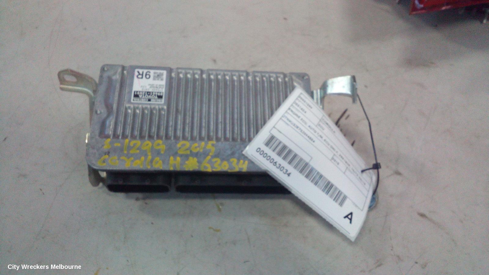 TOYOTA COROLLA ECU, ENGINE ECU, AUTO T/M, ECU ONLY, ZRE182R, 10/2012 - 06/2018