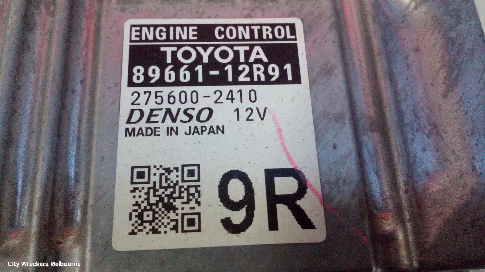 TOYOTA COROLLA ECU, ENGINE ECU, AUTO T/M, ECU ONLY, ZRE182R, 10/2012 - 06/2018