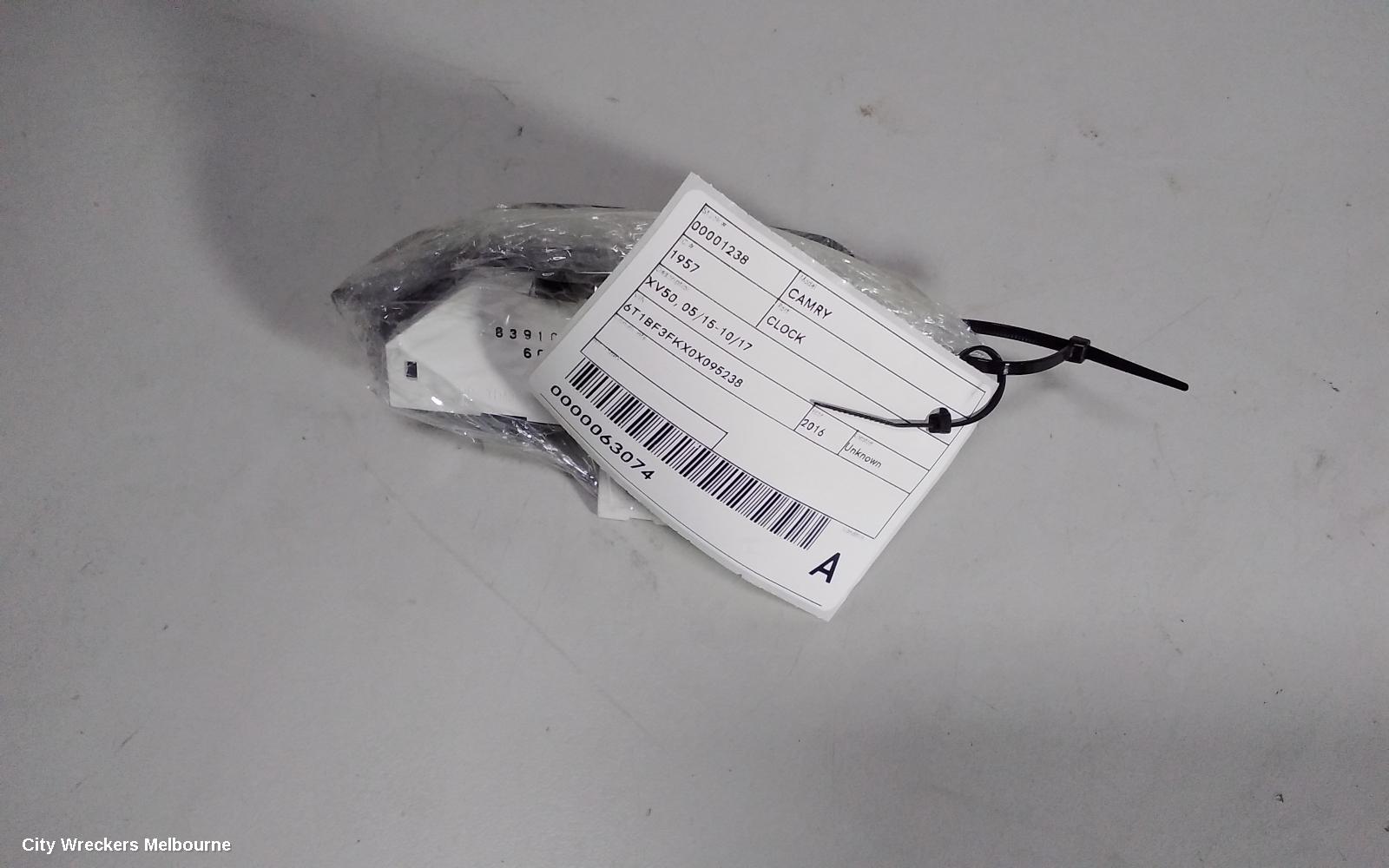 TOYOTA CAMRY CLOCK, XV50, 05/2015 - 10/2017