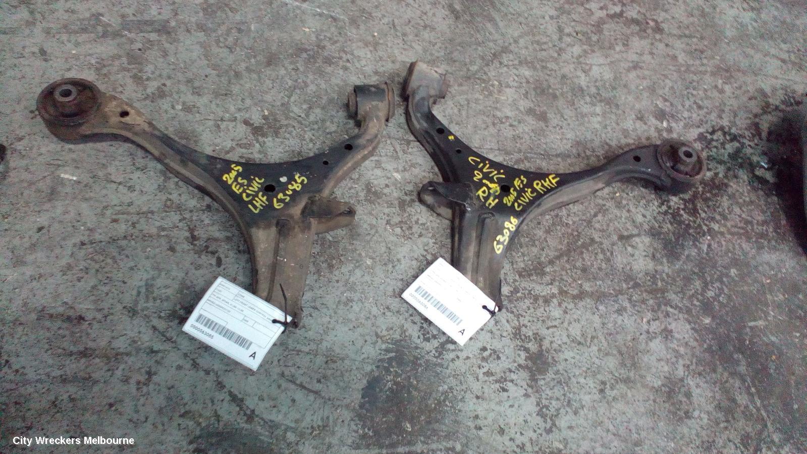 HONDA CIVIC LEFT FRONT LOWER CONTROL ARM, 7TH GEN, SEDAN, 01/2003 - 12/2005