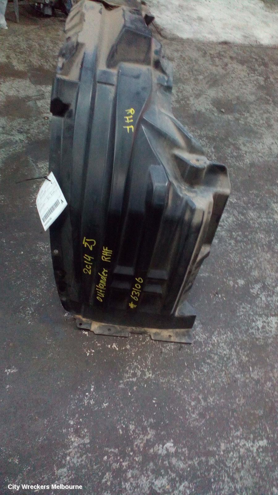 MITSUBISHI OUTLANDER RIGHT GUARD LINER, ZJ-ZL, 10/2013 - 07/2021