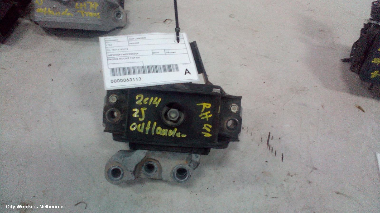 MITSUBISHI OUTLANDER MOUNT, ZJ, 10/2012 - 03/2015