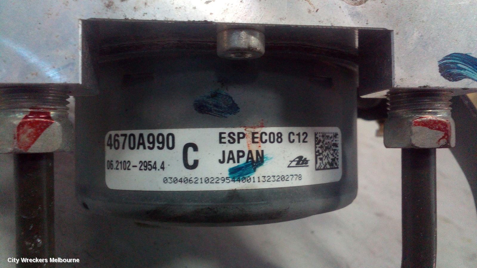 MITSUBISHI OUTLANDER ABS PUMP/MODULATOR, ZJ, P/N 4670A666, 10/2012 - 03/2015
