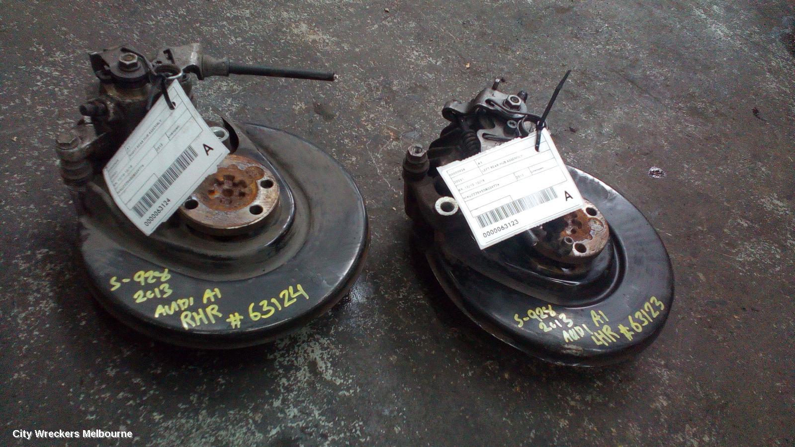 AUDI A1 LEFT REAR HUB ASSEMBLY, 8X, 12/2010 - 10/2018