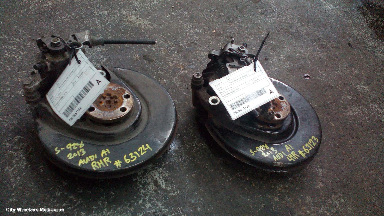 AUDI A1 RIGHT REAR HUB ASSEMBLY, 8X, 12/2010 - 10/2018