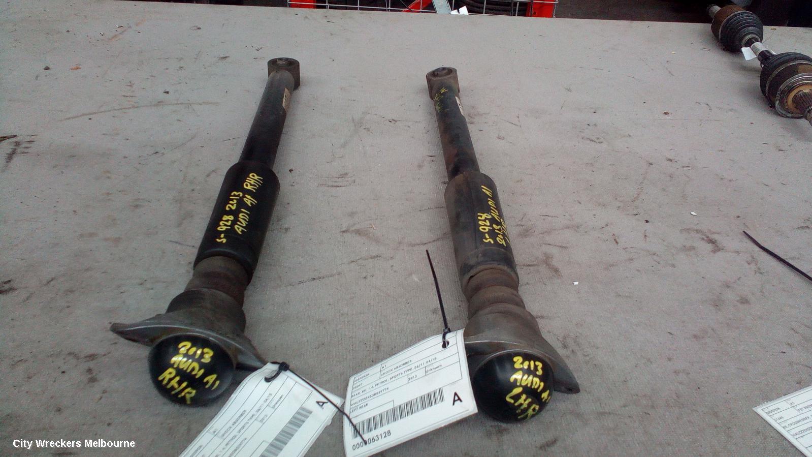 AUDI A1 SHOCK ABSORBER, REAR, 8X, 1.4, PETROL, SPORTS TYPE, 06/2011 - 04/2015
