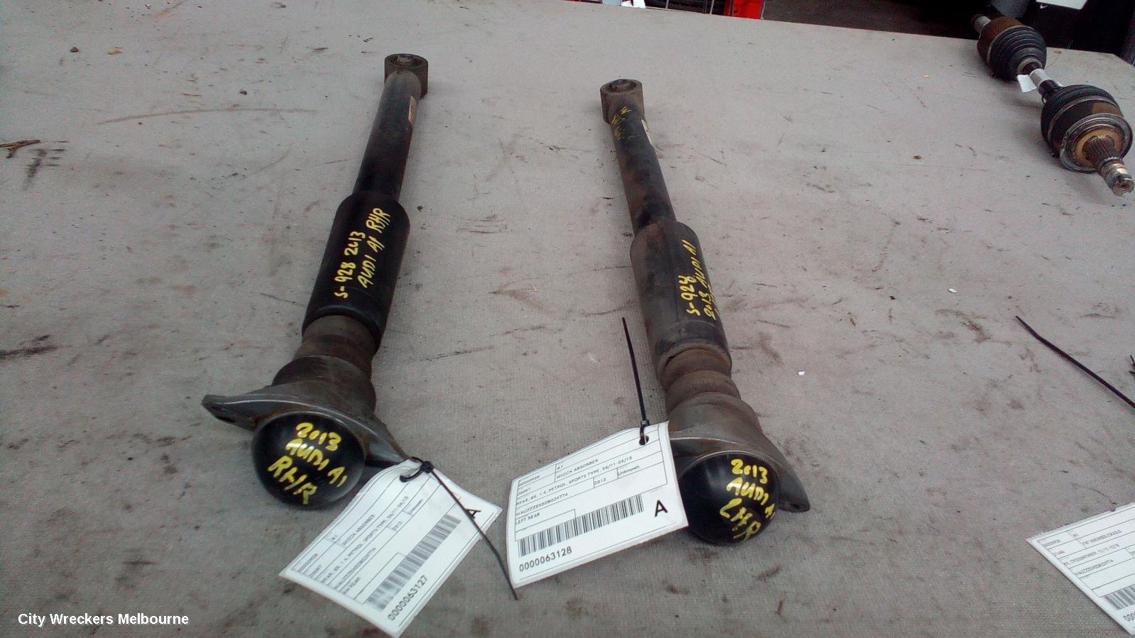 AUDI A1 SHOCK ABSORBER, REAR, 8X, 1.4, PETROL, SPORTS TYPE, 06/2011 - 04/2015