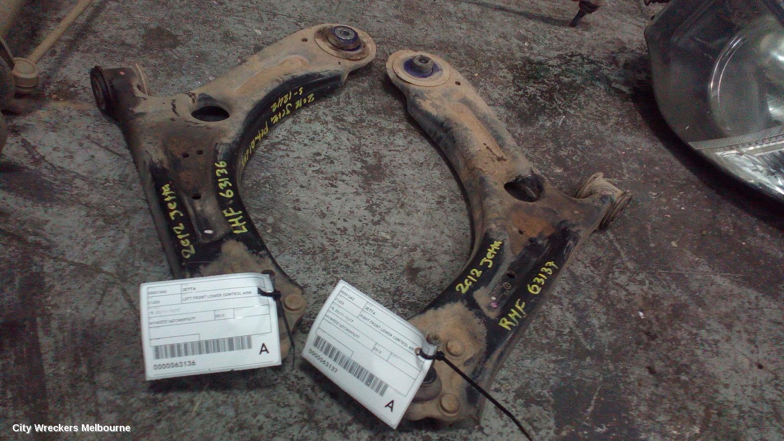 VOLKSWAGEN JETTA LEFT FRONT LOWER CONTROL ARM, 1B, 02/2011 - 12/2017