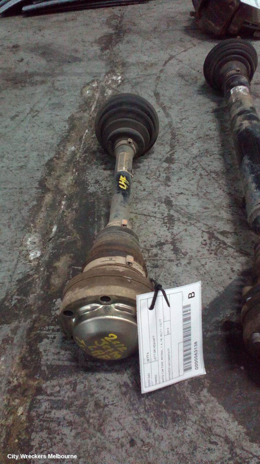 VOLKSWAGEN JETTA LEFT DRIVESHAFT, AUTO T/M TYPE, PETROL, 1.4, 1B, 02/2011 - 12/2017