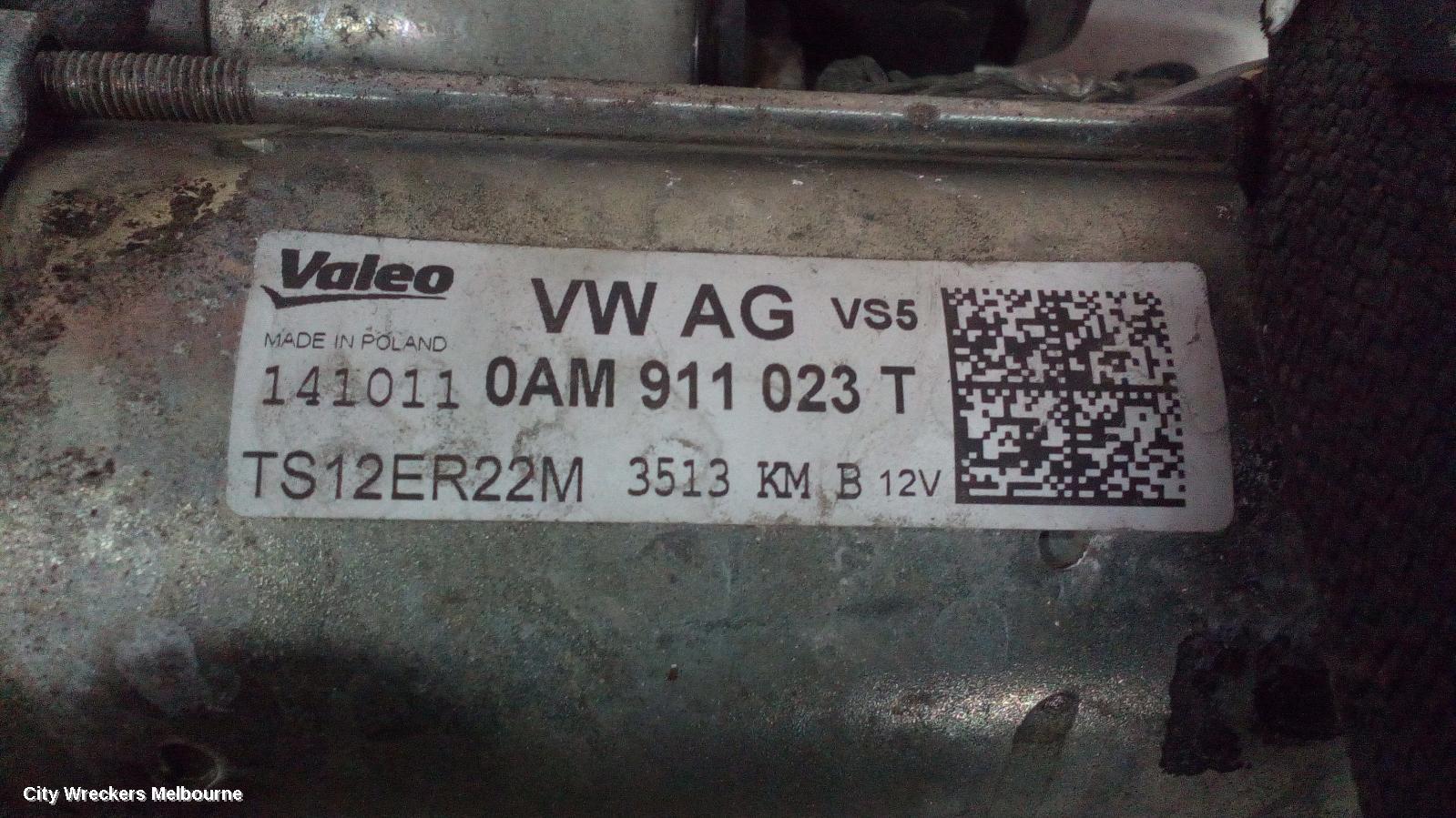 VOLKSWAGEN JETTA STARTER, PETROL, 1.4, CAVD/CTHD CODE, AUTO T/M, VALEO, 1B, 02/2011 - 12/2017