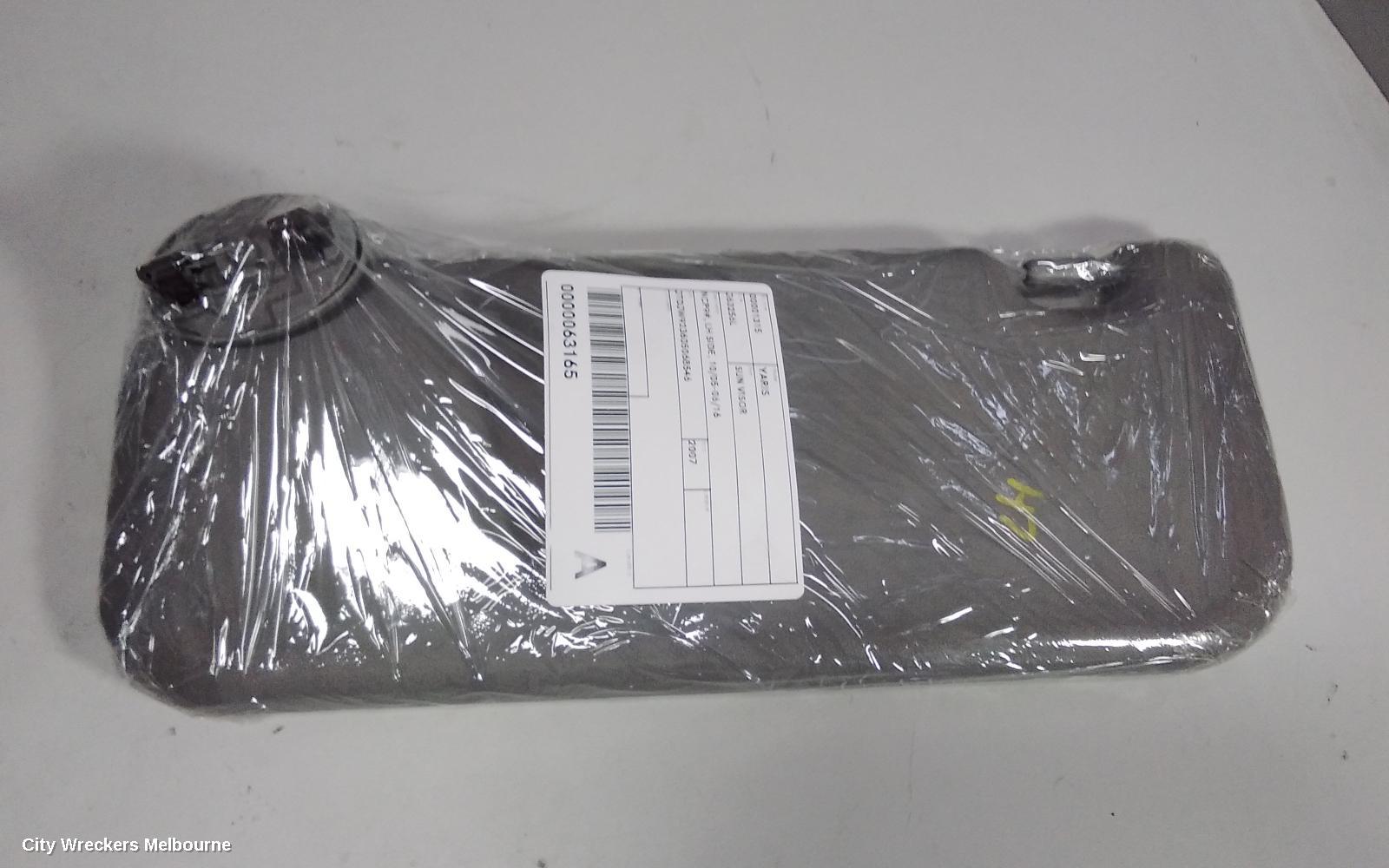 TOYOTA YARIS SUNVISOR, NCP9#, LH SIDE, NON MIRROR TYPE, 10/2005 - 06/2016