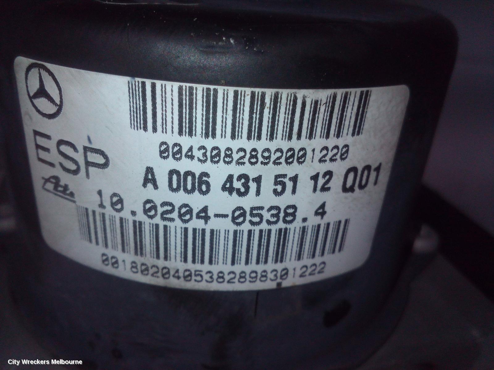 MERCEDES CLC CLASS ABS PUMP/MODULATOR, CL203 08/2008 - 03/2011
