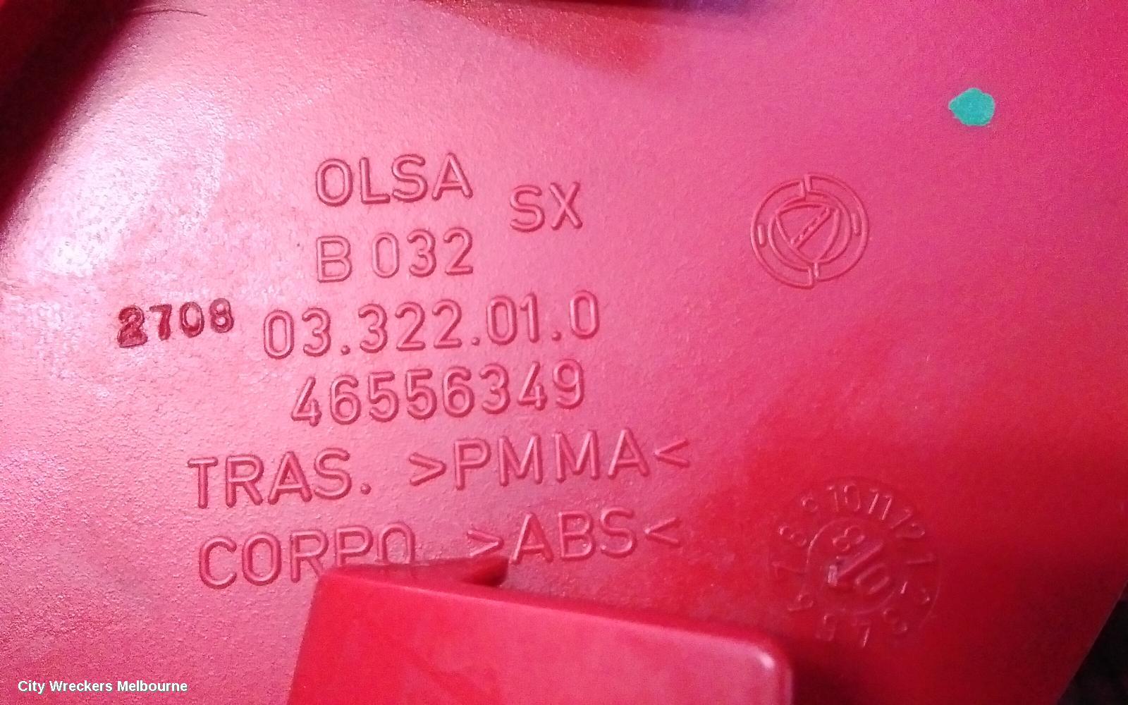 ALFA ROMEO 147 LEFT TAILLIGHT, 09/2001 - 12/2010